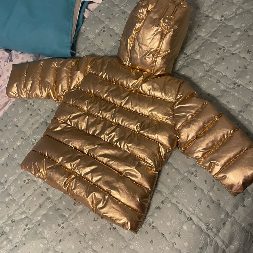 Gymboree Rose Gold puffer coat - Picture 3 of 8